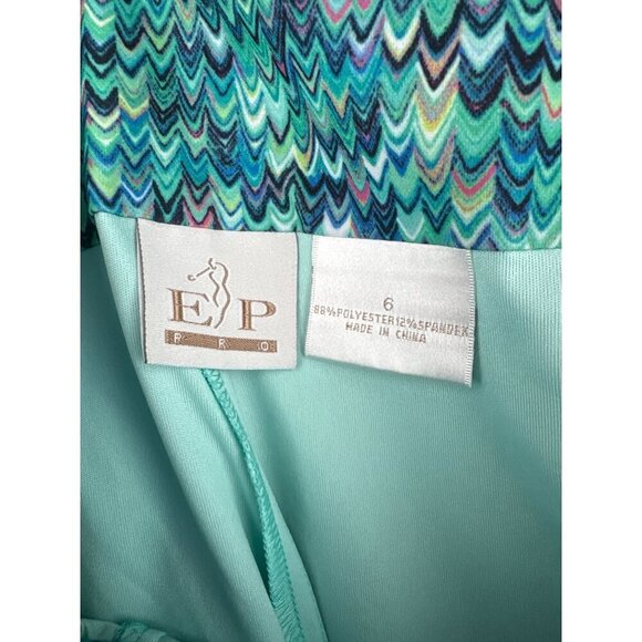 Women’s EP Pro Size 6 Teal Multicolor Golf Skort - Picture 4 of 5